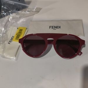 Fendi Burgundy Sunglasses for Men